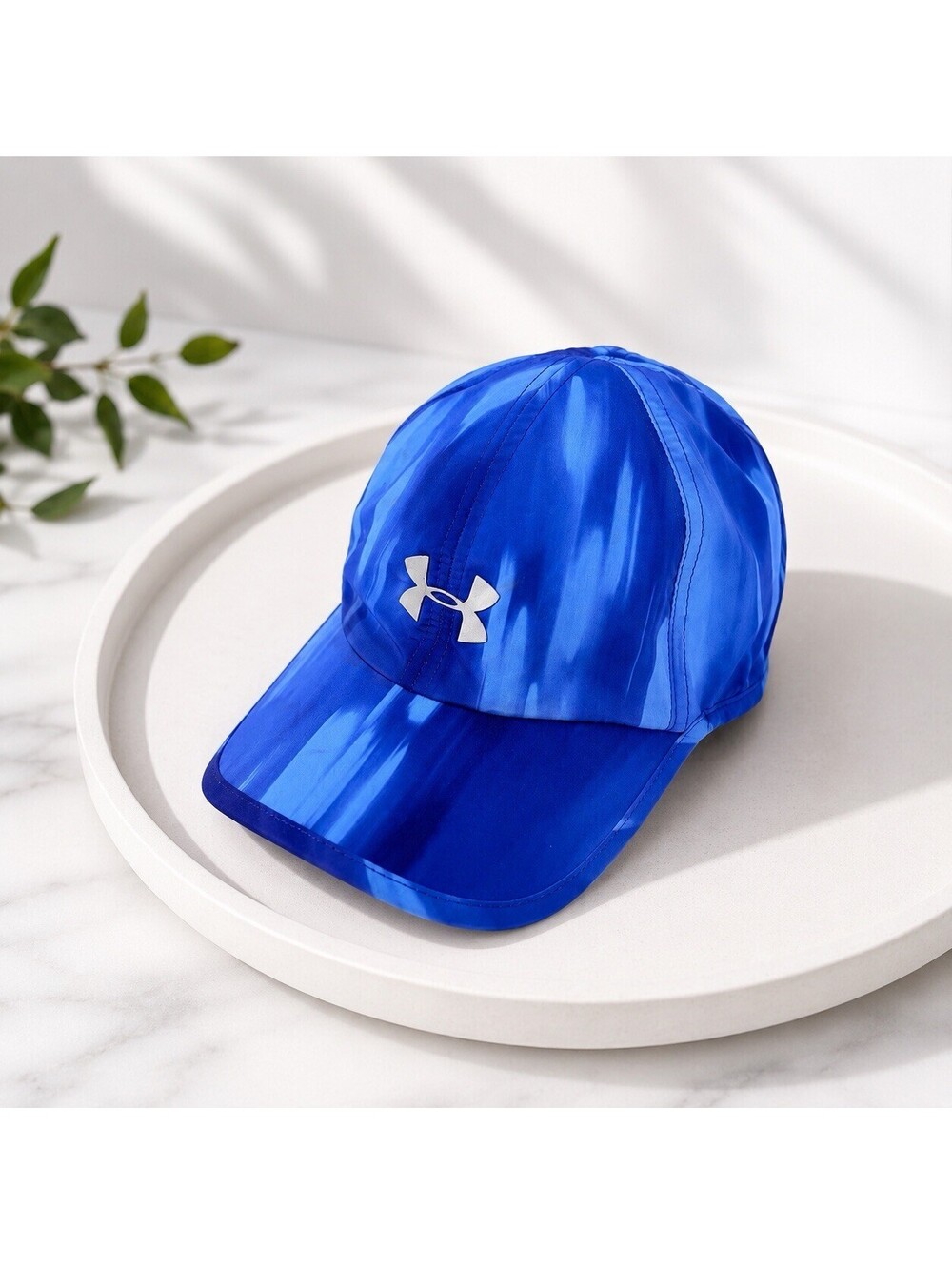 Under Armour Womens Blue Metallic Iridescent Running Hat Cap Mesh velc row OSFA